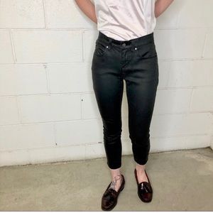 Eileen Fisher Cropped Waxed Skinny Jeans